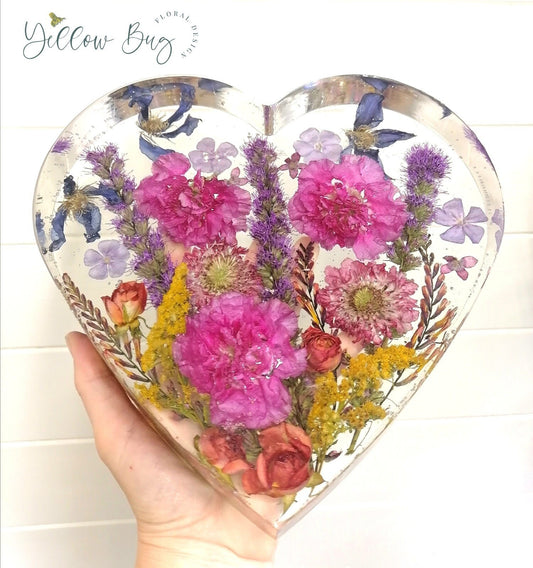 Large Heart Floral Art Block 20 & 25cm